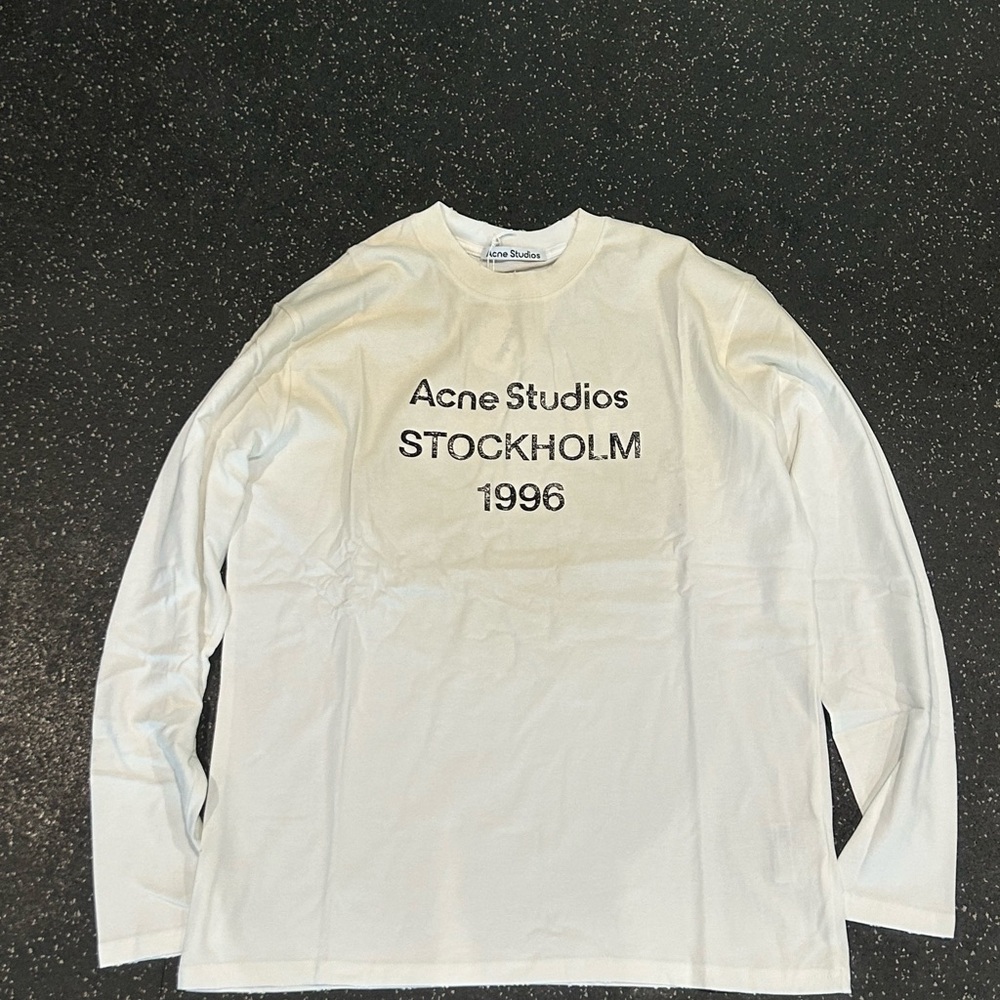 Acne Studios White Long Sleeve Tee